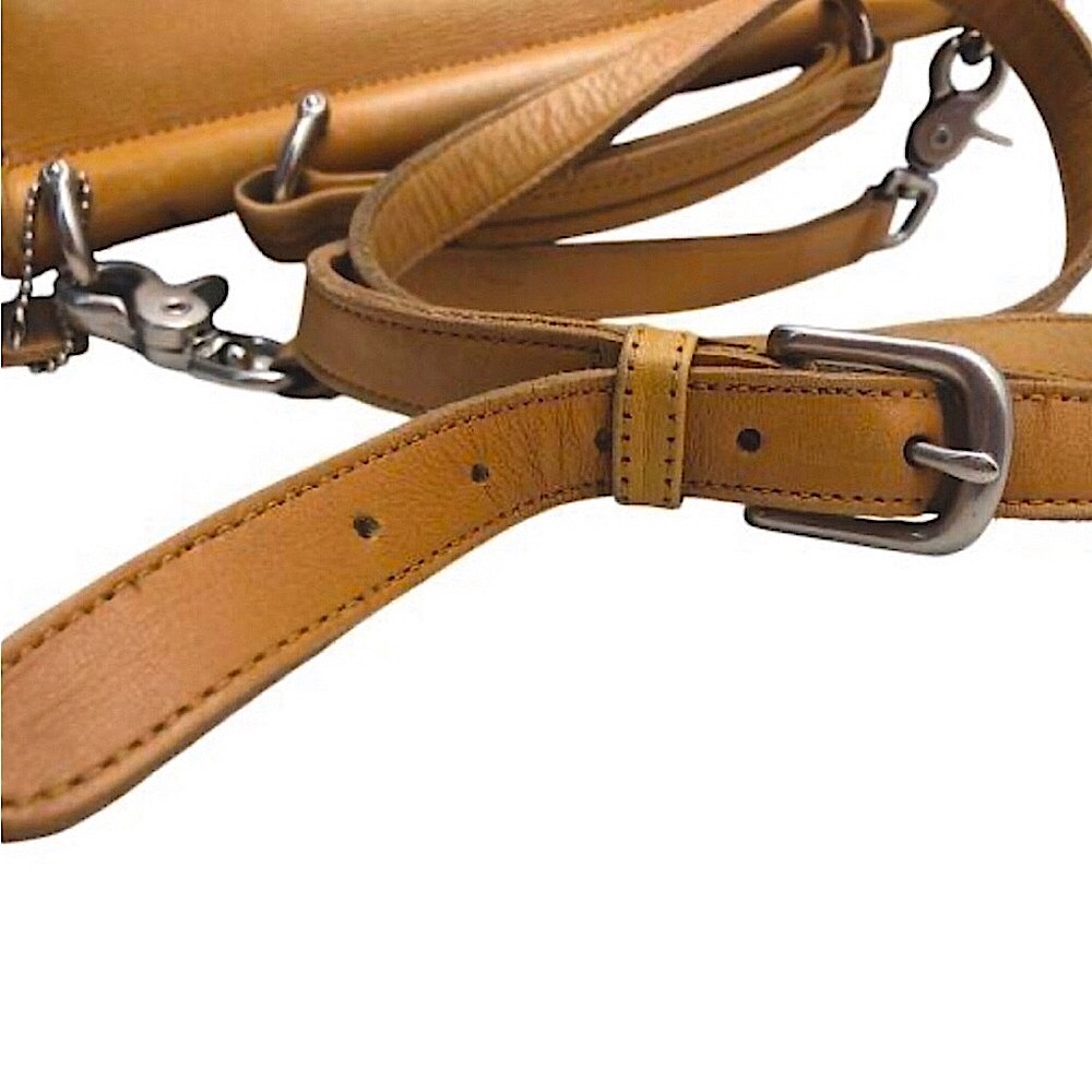 Vintage COACH WILLIS Camel Glove Tanned Leather Turn Lock Crossbody Bag 9927 USA - Picture 6 of 15